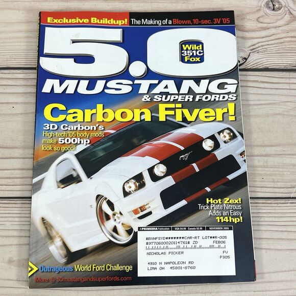 VTG 5.0 Mustang & Super Fords Magazine 2005 Lot of 7 Ford Muscle Car Fox Racing - Picture 12 of 16